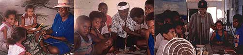 Elders Demonstrating a range of traditional skills, Native Title Week, Mer, 1997