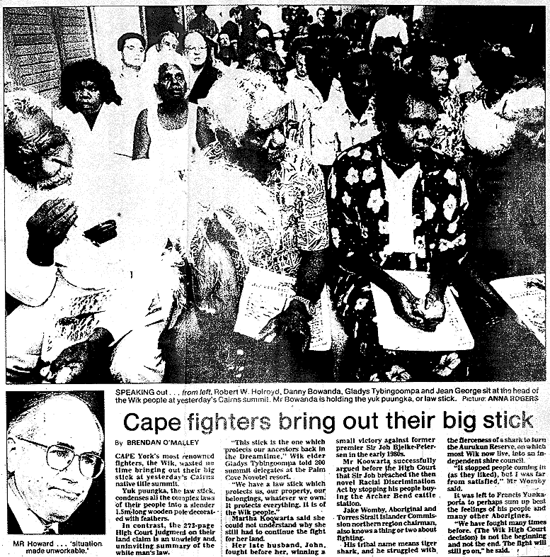 Cape fighters bring out their big stick, 1997