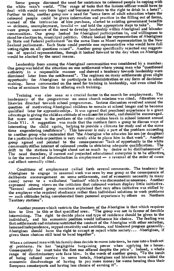 Inter-racial Seminar proceedings excerpt, 1967