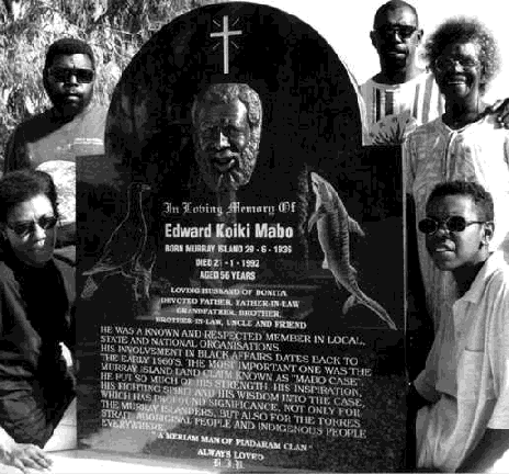Mabo's Tombstone, Murray Island, 1995