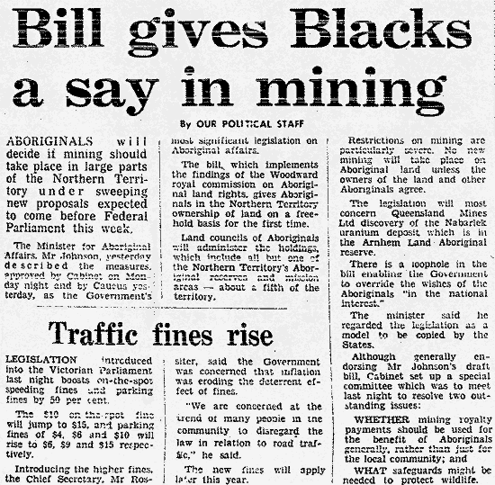 Bill Gives Blacks a Say in Mining, 1972