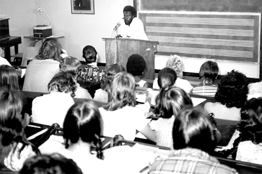 Eddie Mabo lecturing at JAmes Cook University
