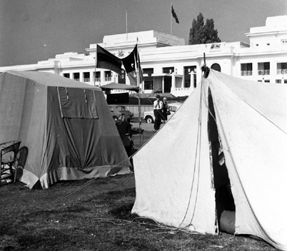 Tent Embassy & Parliament House, 1972